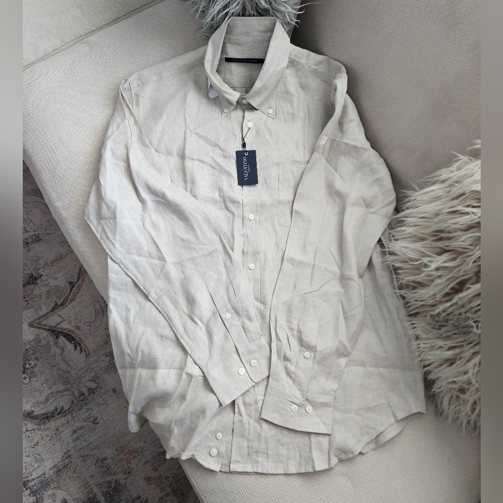 Valentino Linen Dress Shirt